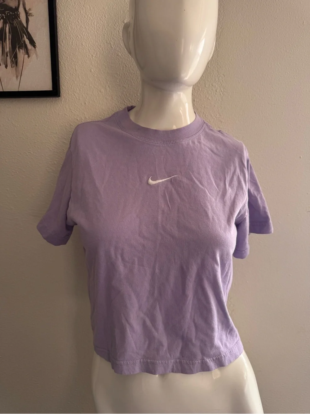 Nike Lavender Short Sleeve Crew Tee with White Swoosh